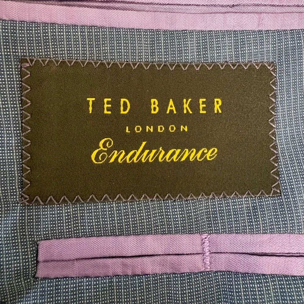Ted Baker London Endurance Jones CT Blazer‎ Mens 44R Blue Wool Sport Coat Jacket